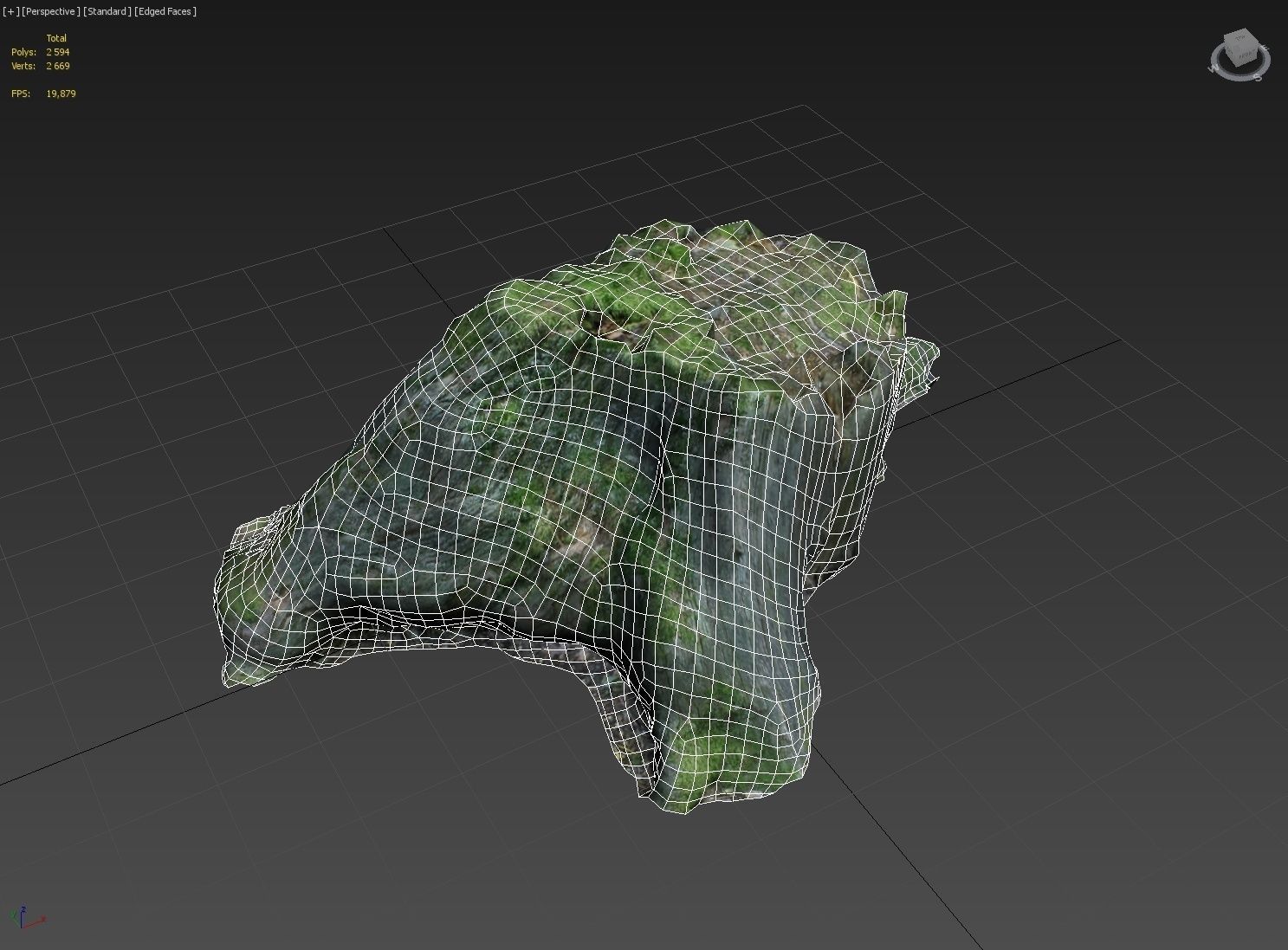 3d scanned nature tree stump 008 Low-poly 3D model_3