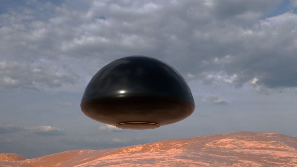 Black Bell UFO Free low-poly 3D model