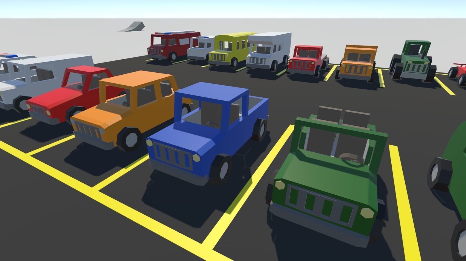Low Poly Drivable Vehicles Low-poly 3D model_4