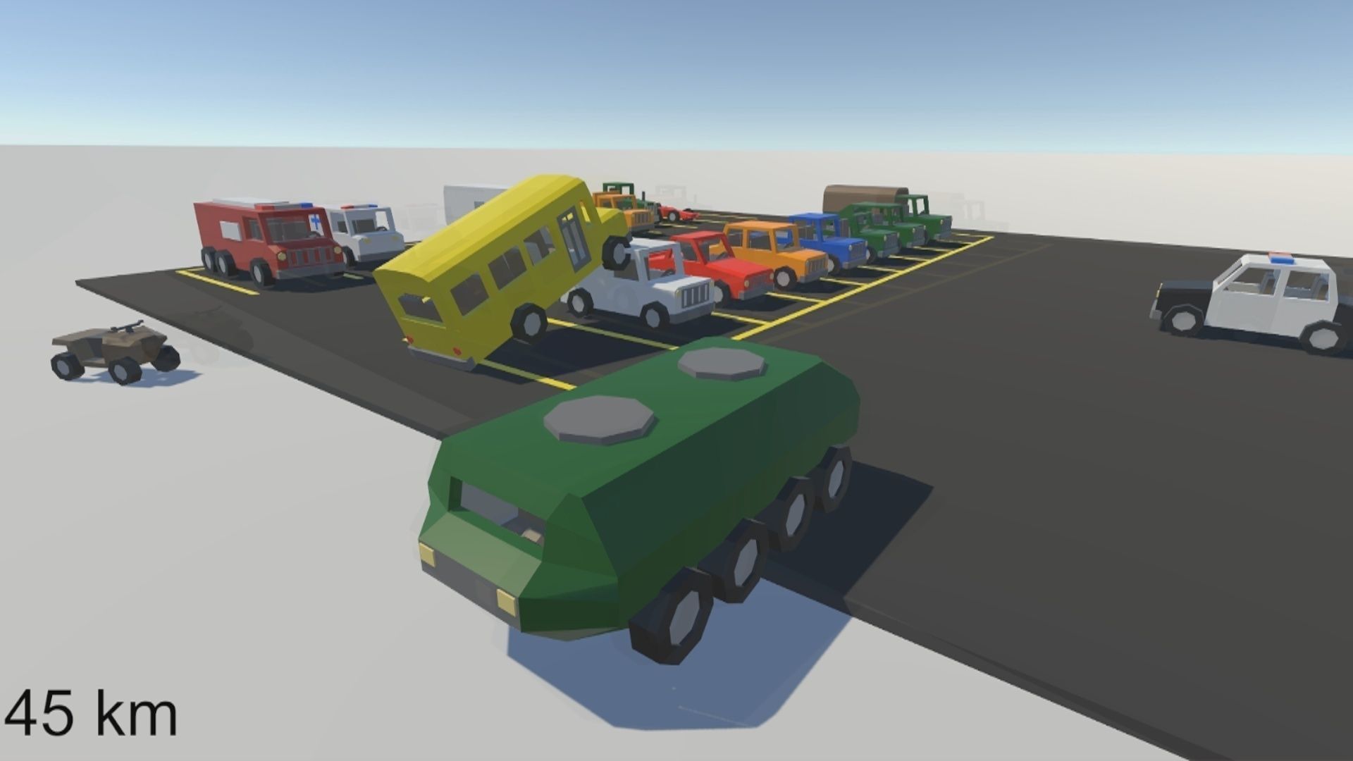 Low Poly Drivable Vehicles Low-poly 3D model_6