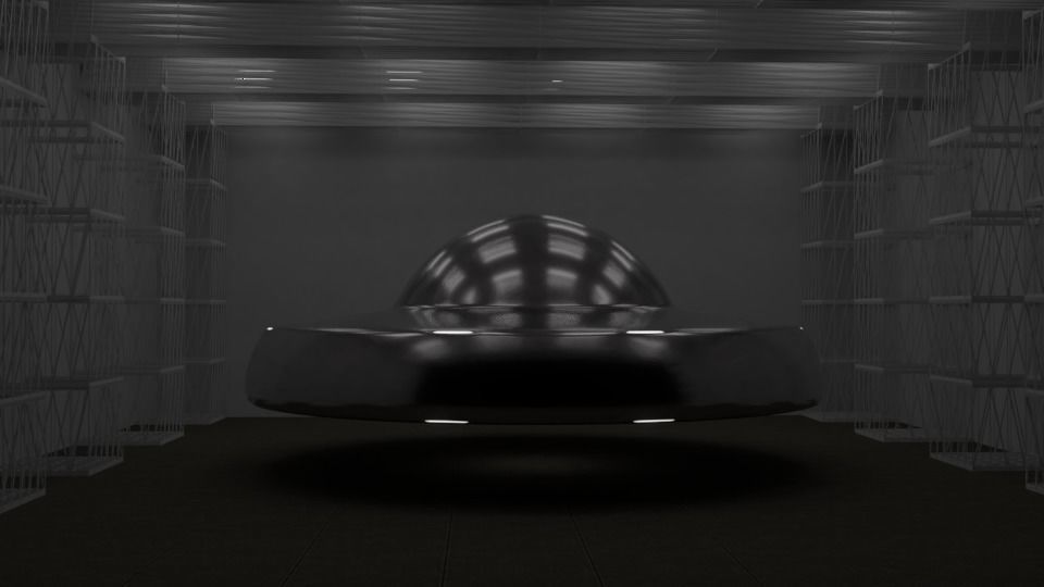 Flat Bottom UFO Free 3D model_2