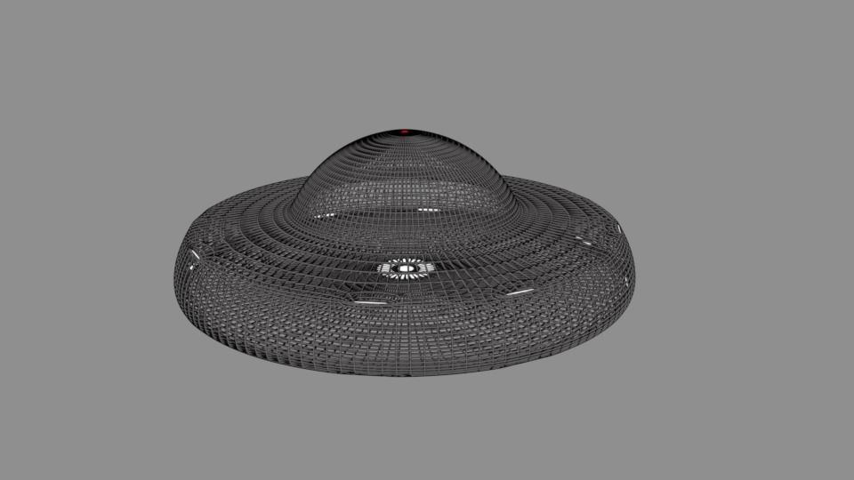 Flat Bottom UFO Free 3D model_3