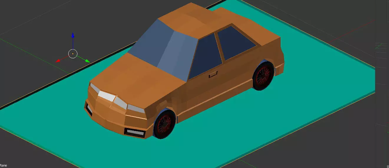 low poly car Low-poly 3D model_0