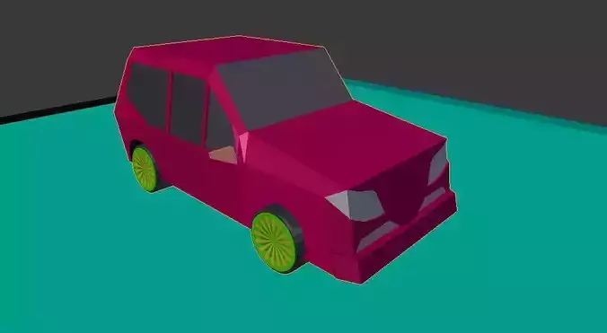 low poly car