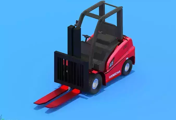 low poly clark forklift truck Low-poly 3D model