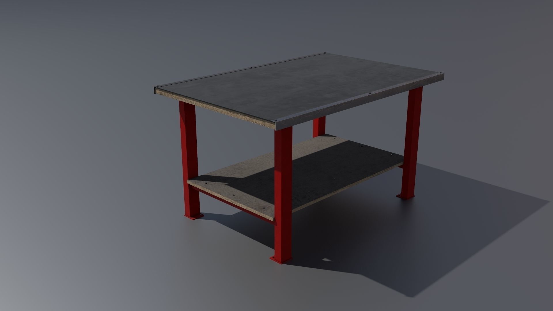 Workshop PBR closets benches boxes and tables 3D model_61