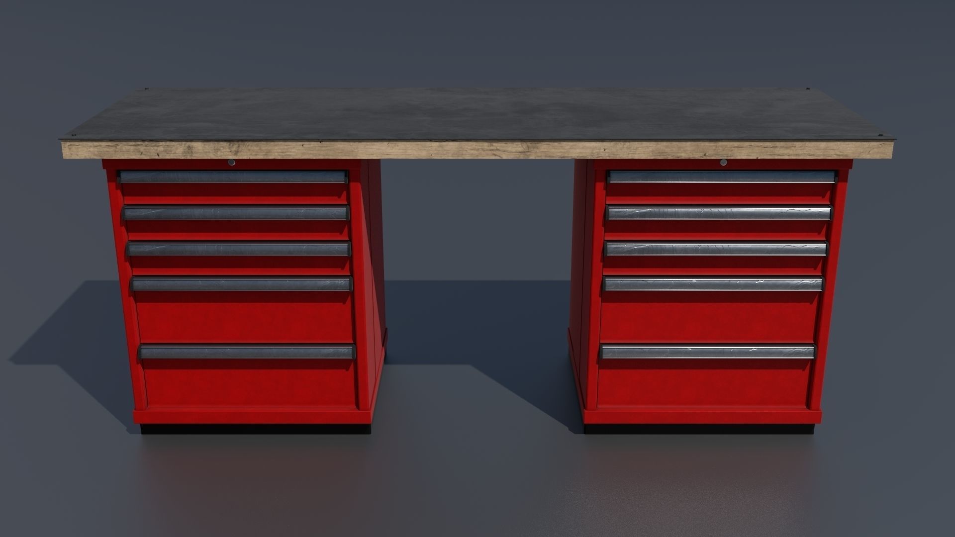 Workshop PBR closets benches boxes and tables 3D model_33