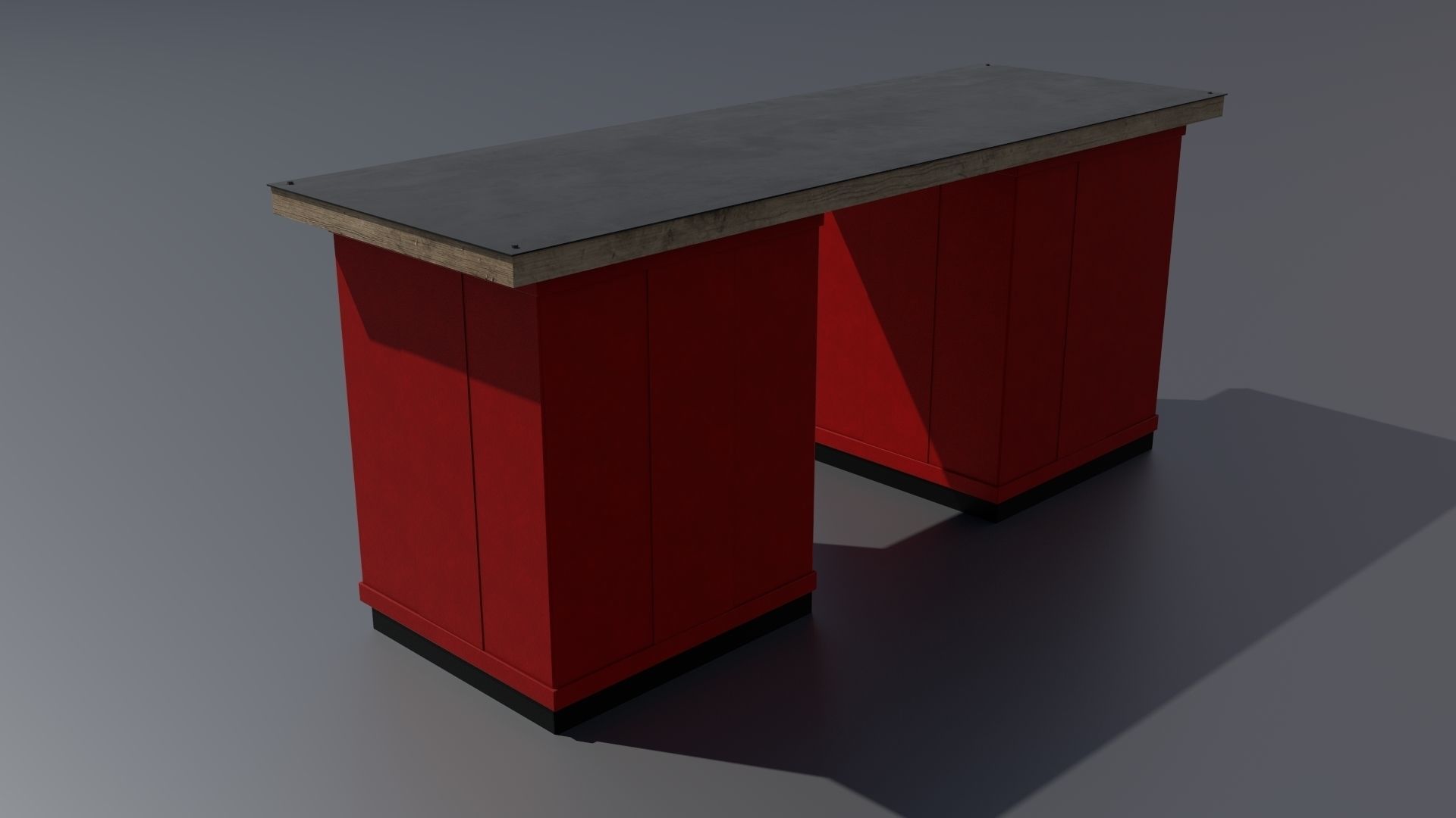 Workshop PBR closets benches boxes and tables 3D model_35