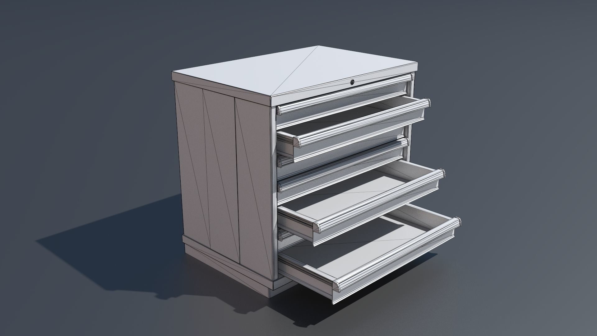 Workshop PBR closets benches boxes and tables 3D model_10