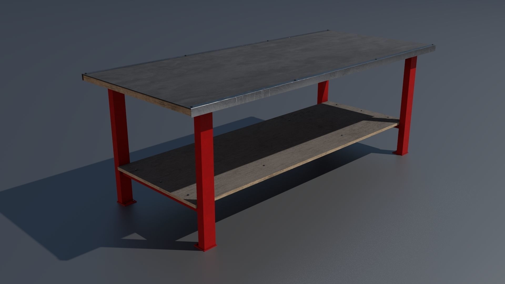 Workshop PBR closets benches boxes and tables 3D model_63