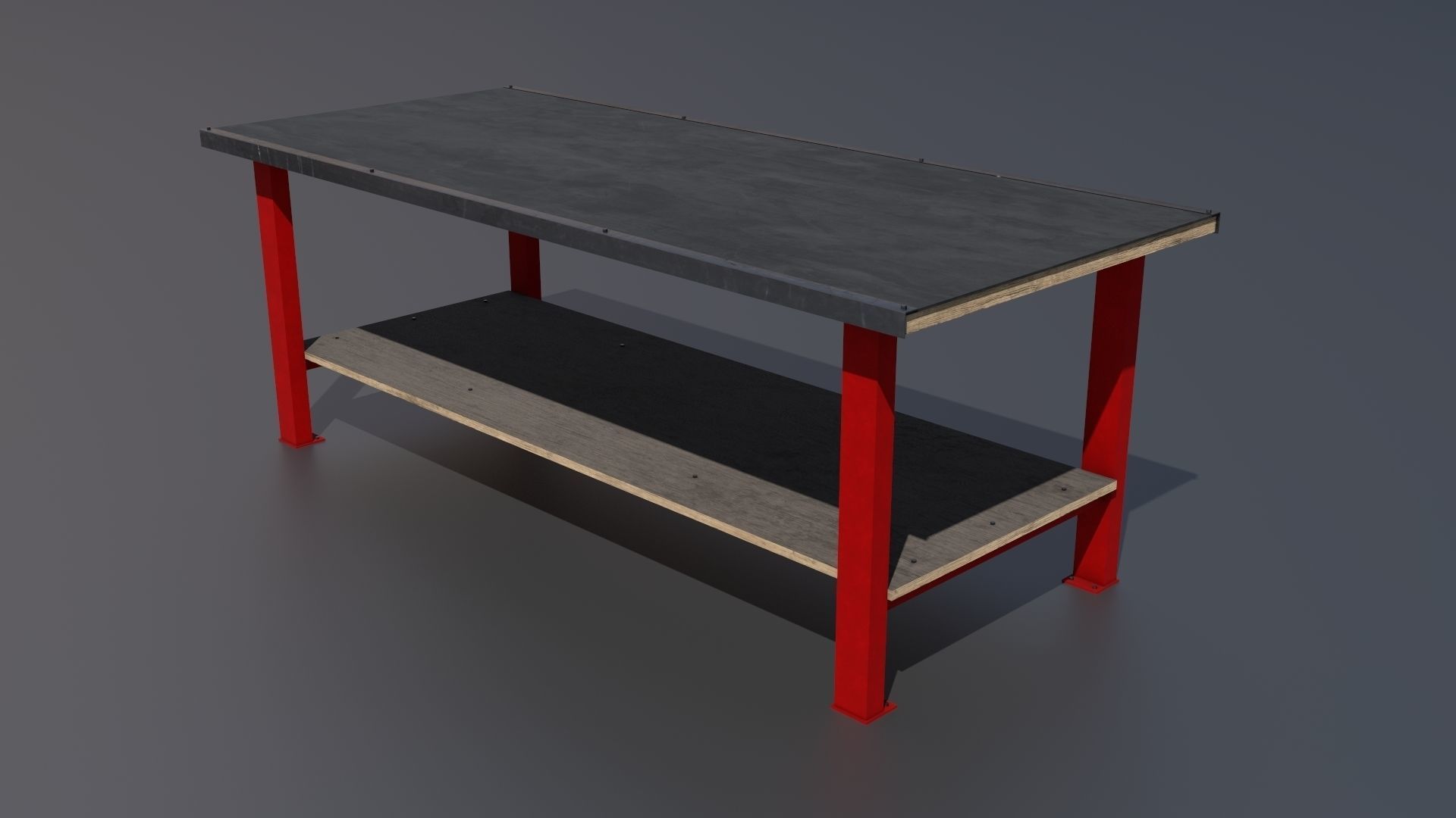 Workshop PBR closets benches boxes and tables 3D model_65