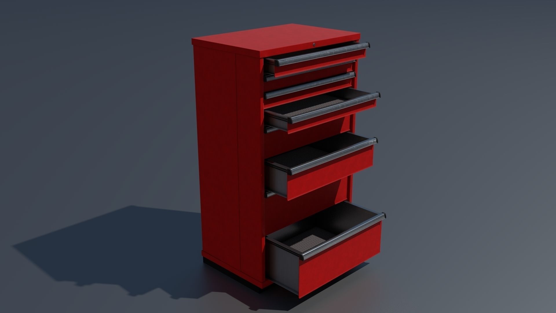 Workshop PBR closets benches boxes and tables 3D model_16