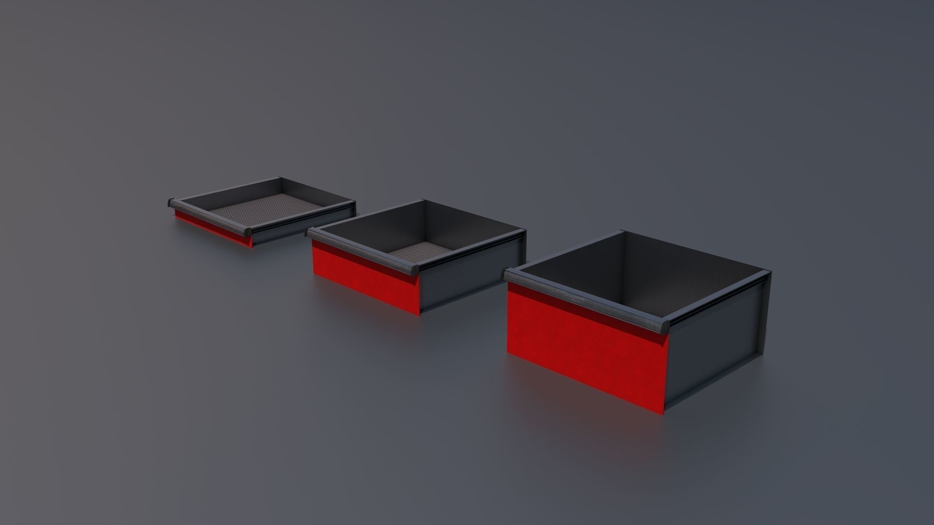 Workshop PBR closets benches boxes and tables 3D model_70