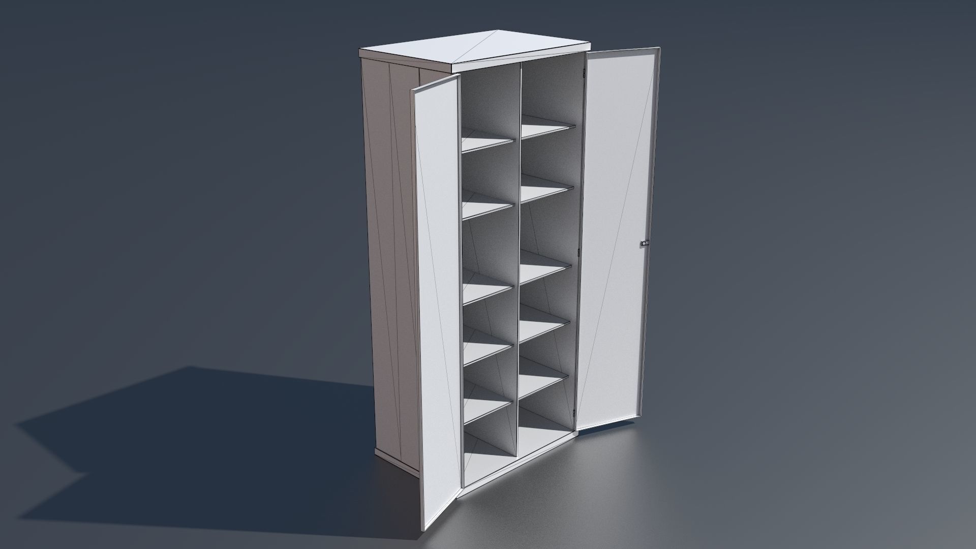 Workshop PBR closets benches boxes and tables 3D model_25