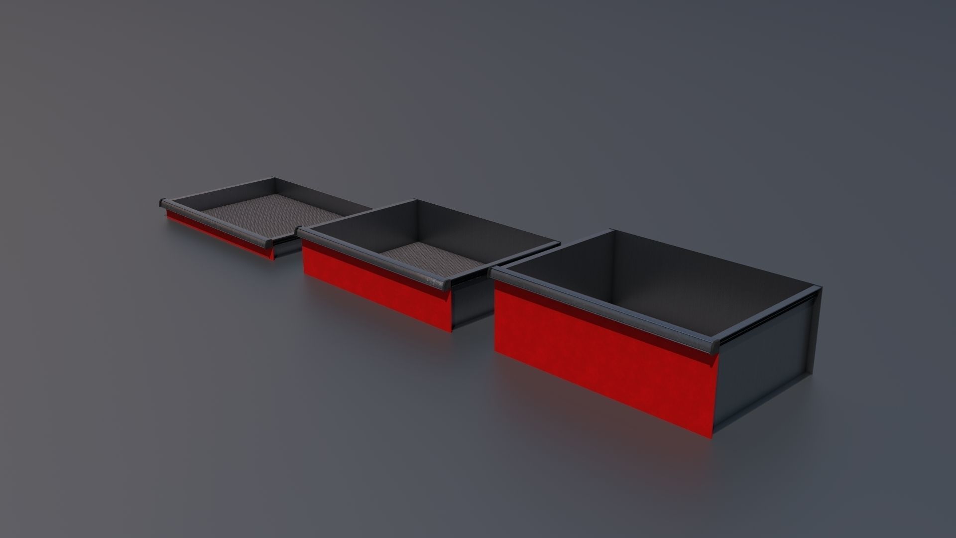 Workshop PBR closets benches boxes and tables 3D model_75