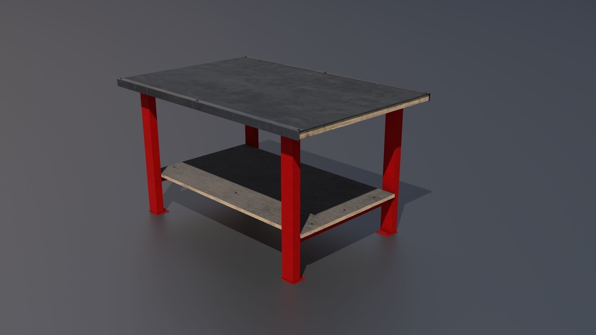 Workshop PBR closets benches boxes and tables 3D model_60
