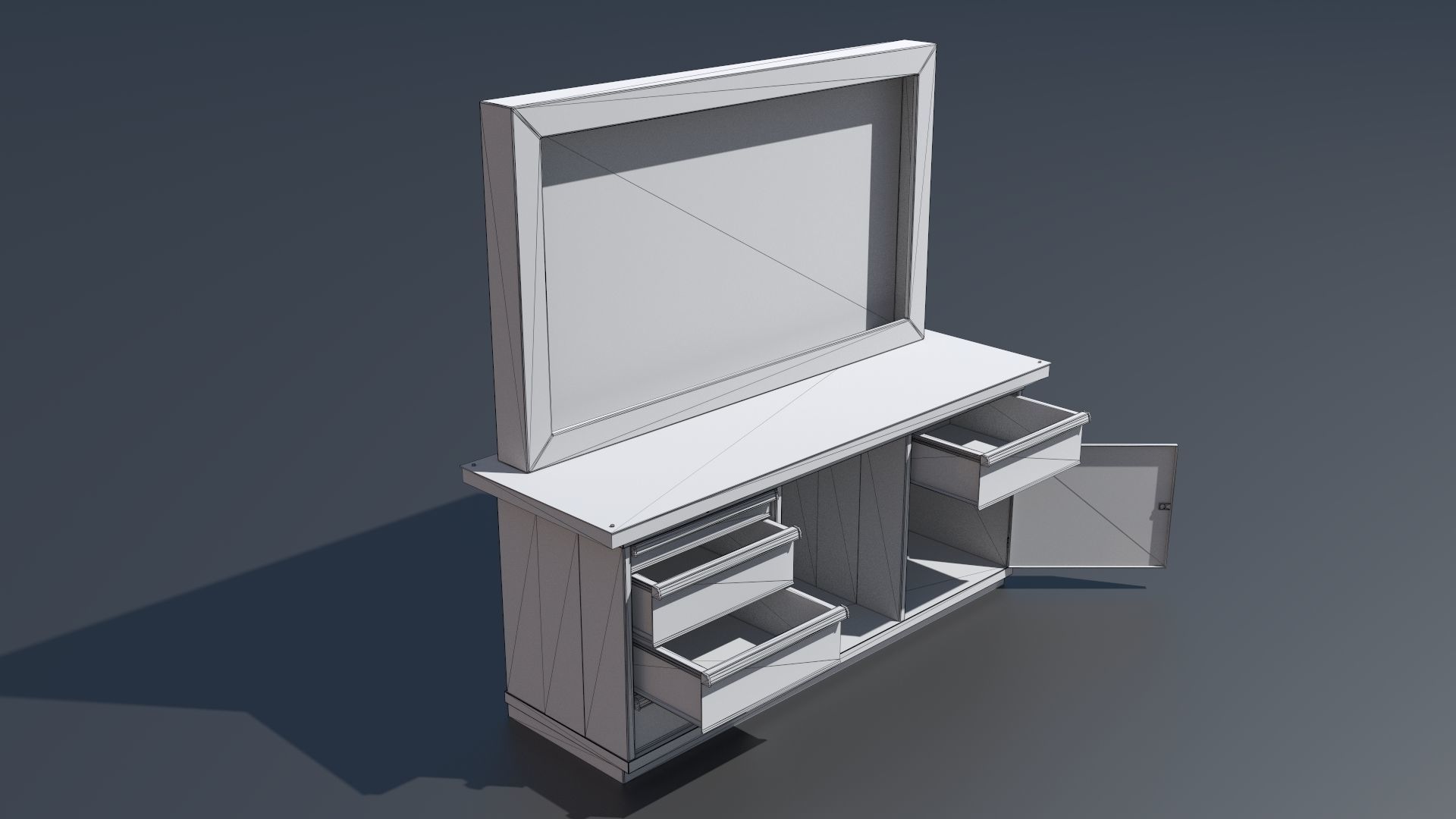 Workshop PBR closets benches boxes and tables 3D model_55