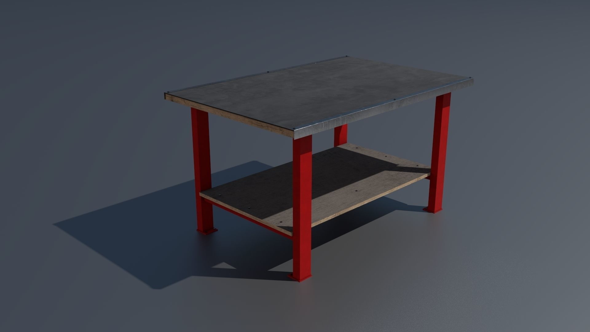 Workshop PBR closets benches boxes and tables 3D model_58