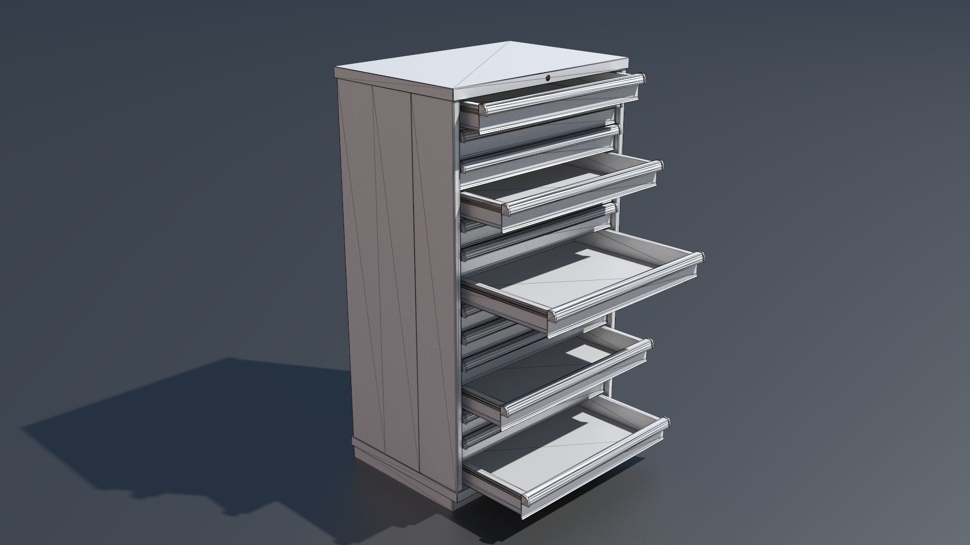 Workshop storage box large PBR 3D model_7