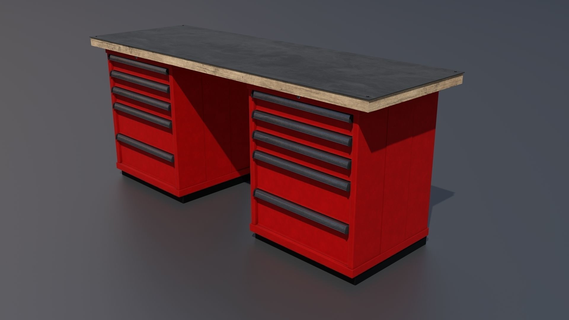 Workshop workbench 1 PBR 3D model_2