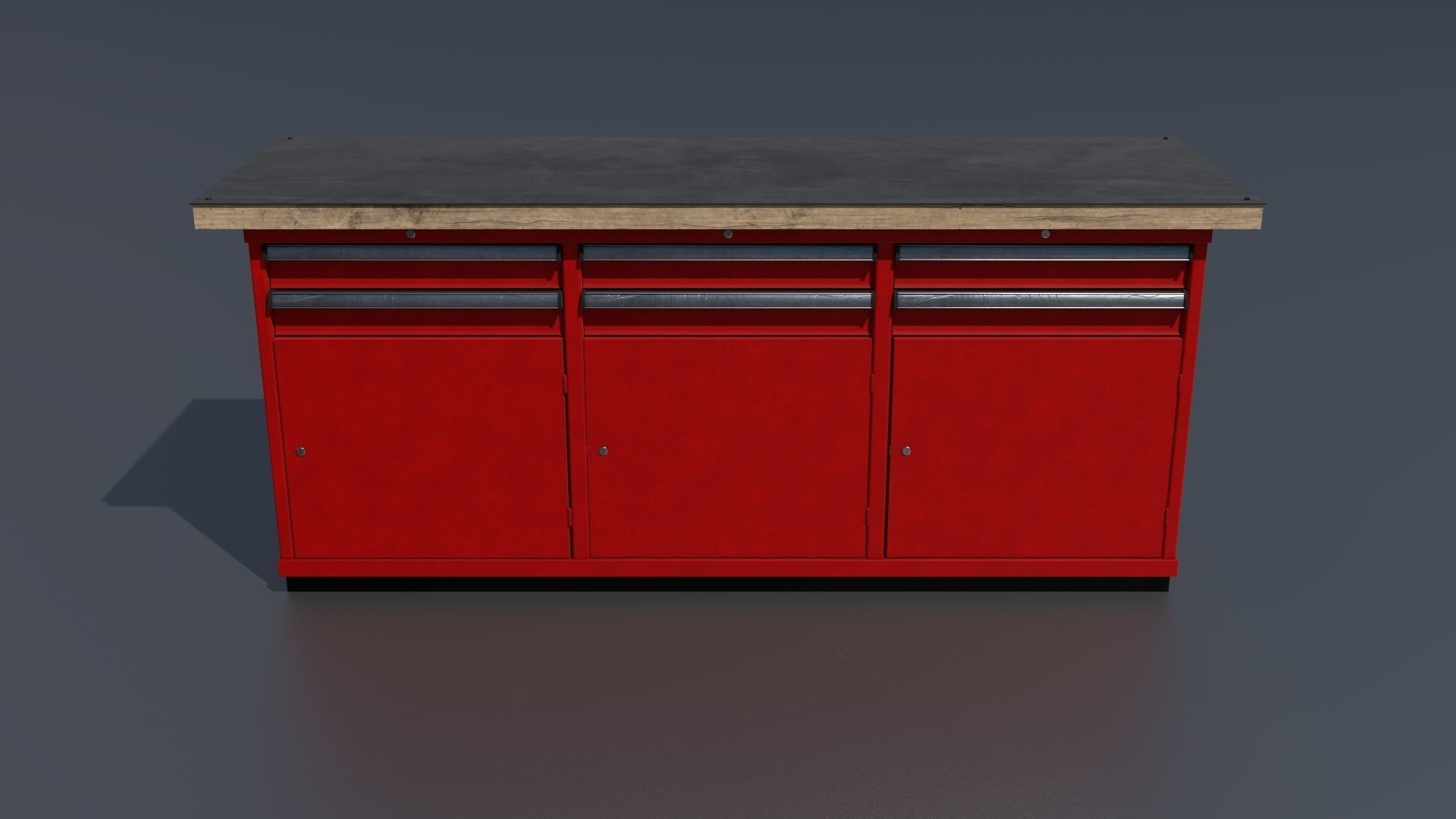 Workshop workbench 2 PBR 3D model_1