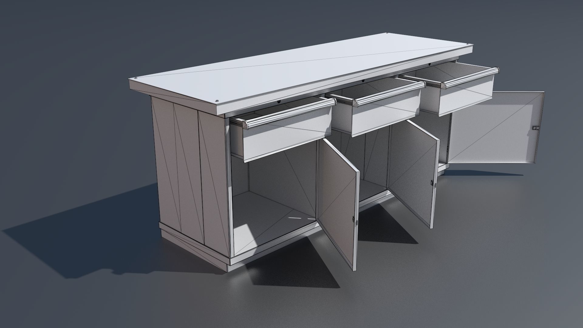Workshop workbench 2 PBR 3D model_5