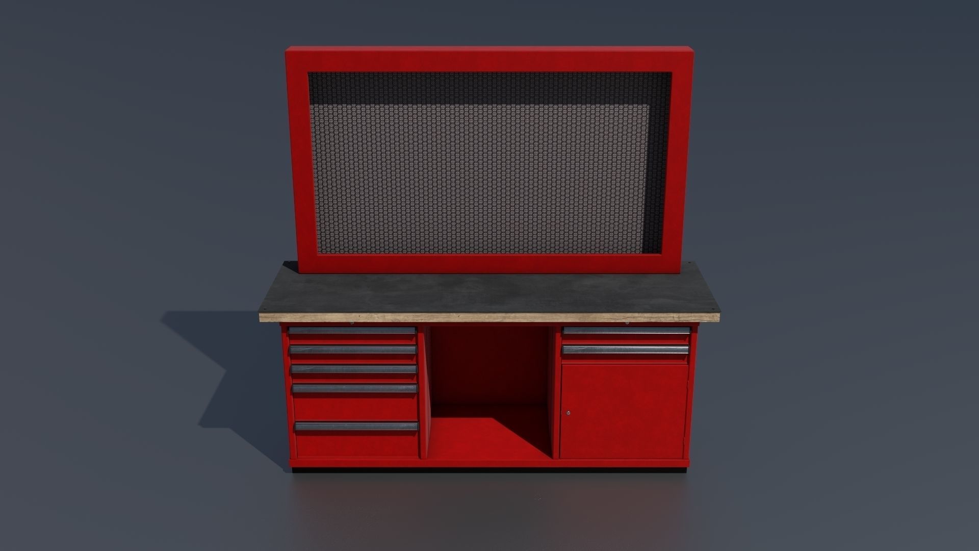 Workshop workbench 3 PBR 3D model_1