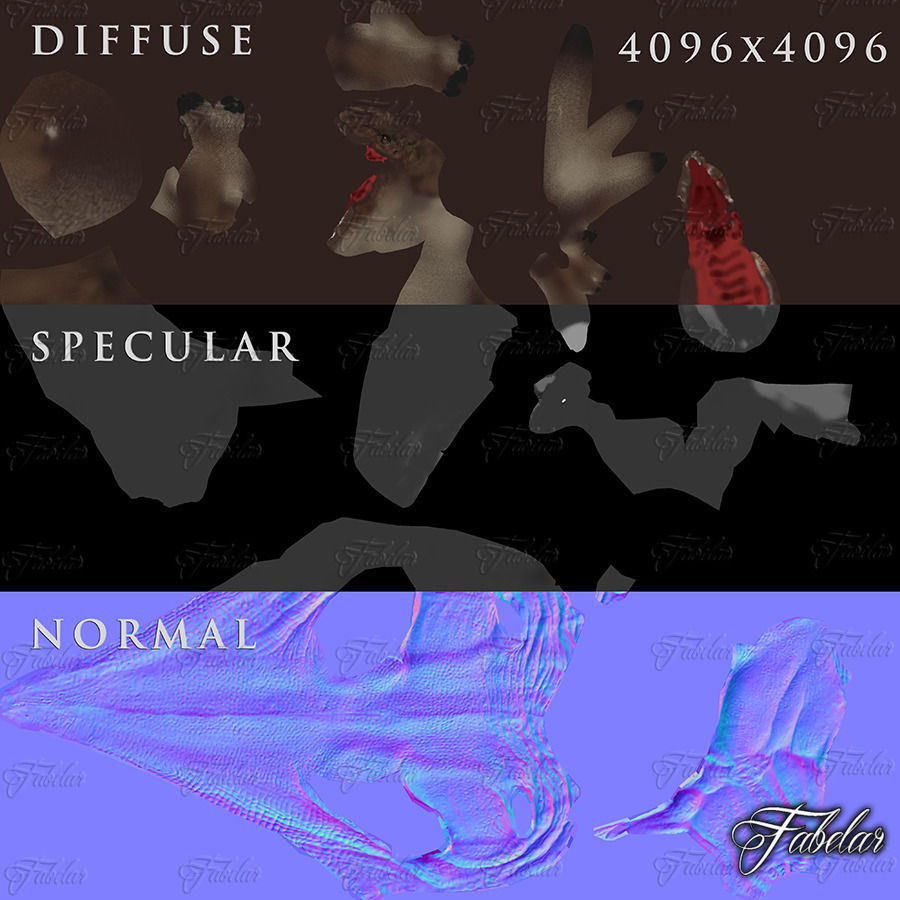 Tyrannosaurus Rex Low-poly 3D model_7