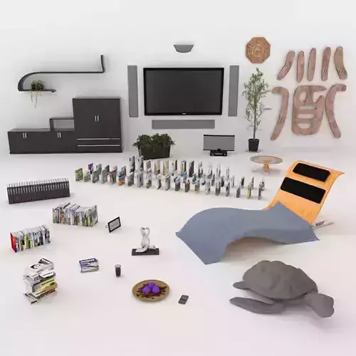 Interior Props Collection 1 Low-poly 3D model