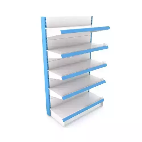Supermarket Single Shelf Module 3D model