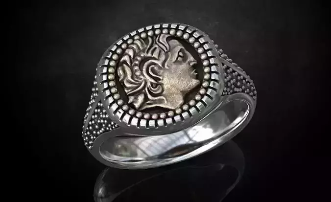 Ring with stones alexander great many size 216