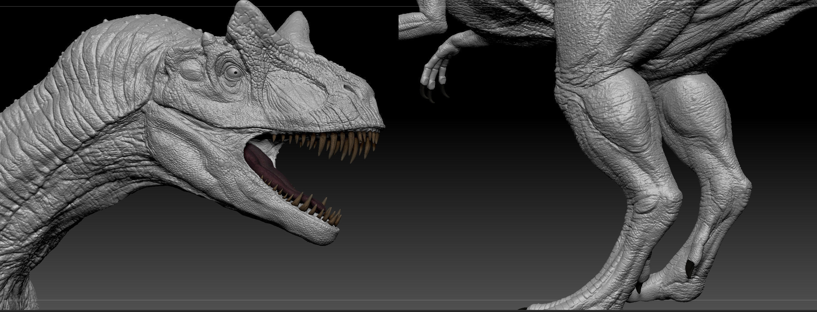 Allosaurus dinosaur Low-poly 3D model_3