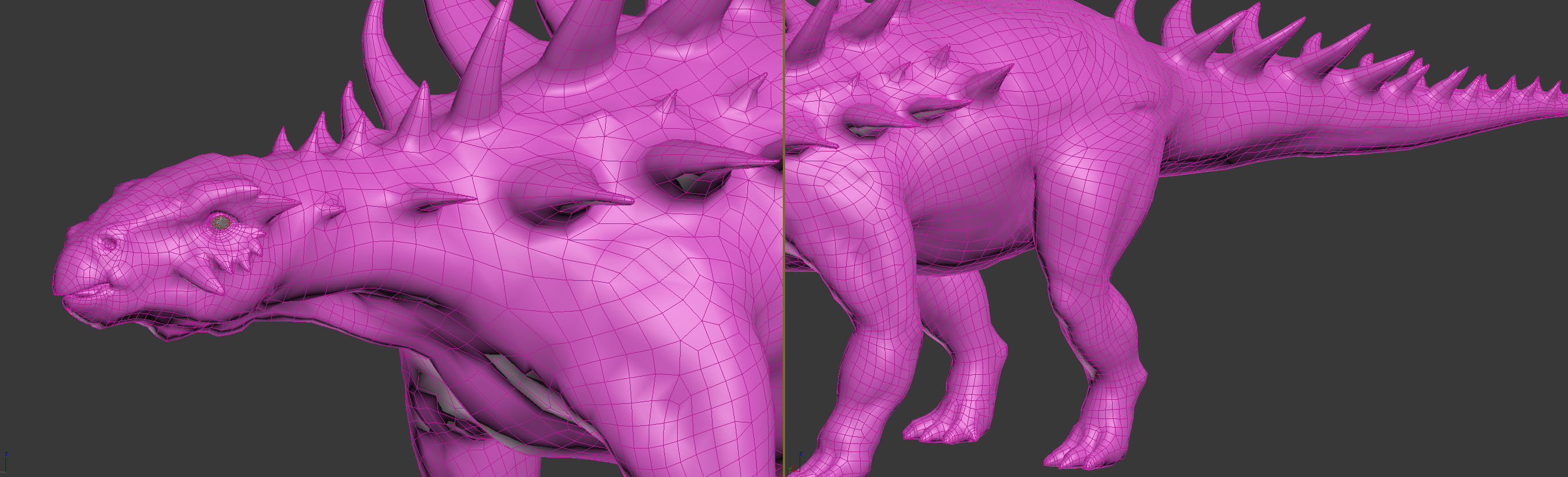 Polocantus dinosaur Low-poly 3D model_1