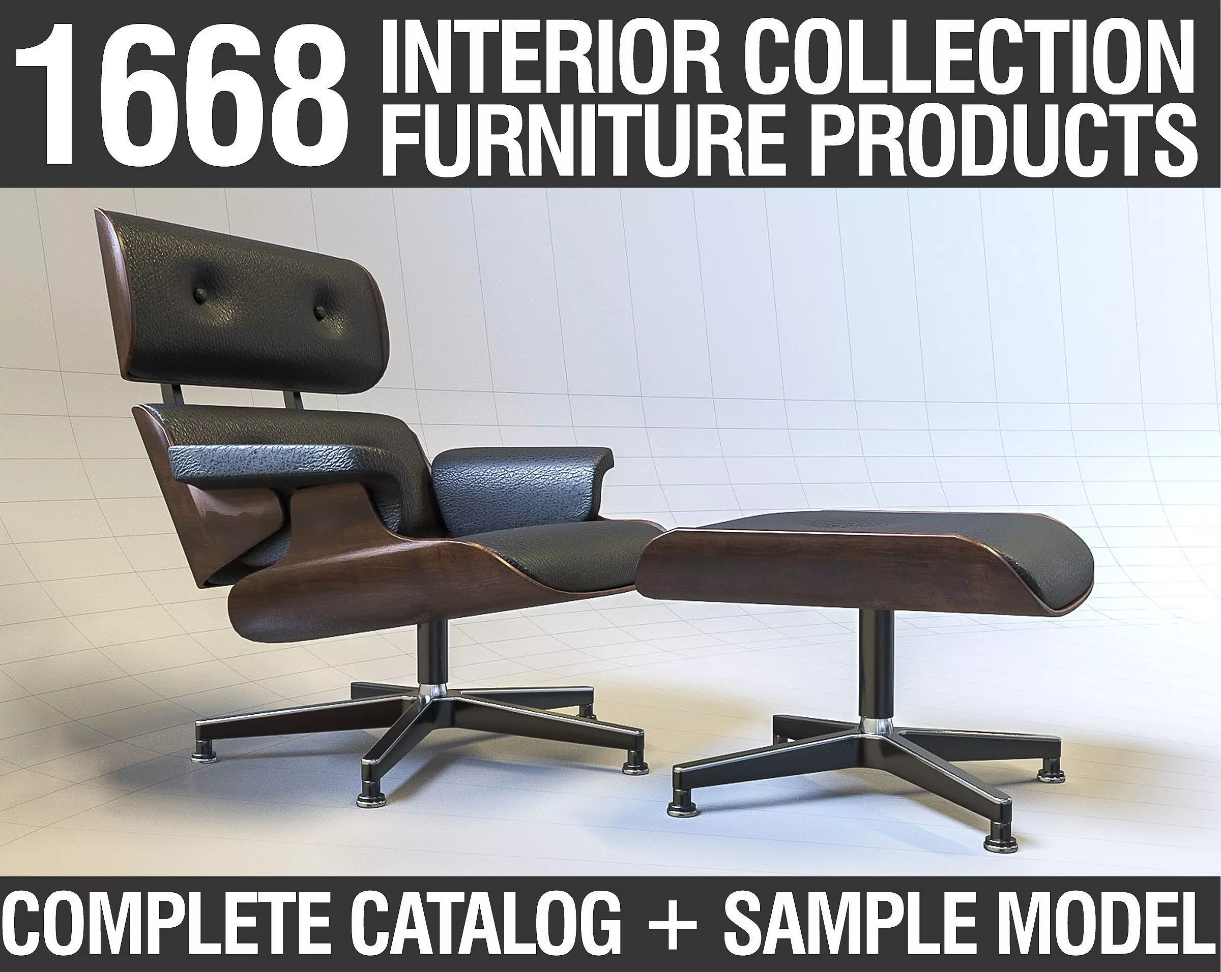 Furniture Collection - Catalog and Sample Model Free low-poly 3D model_0