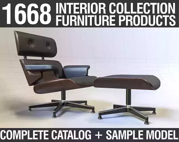 Furniture Collection - Catalog and Sample Model Free low-poly 3D model