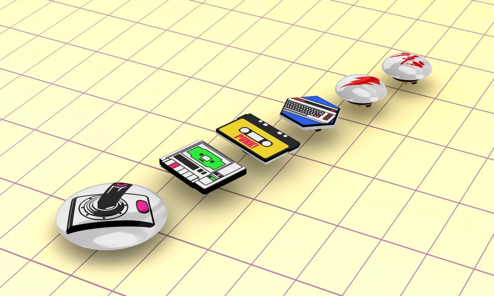Pin Buttons 3D model