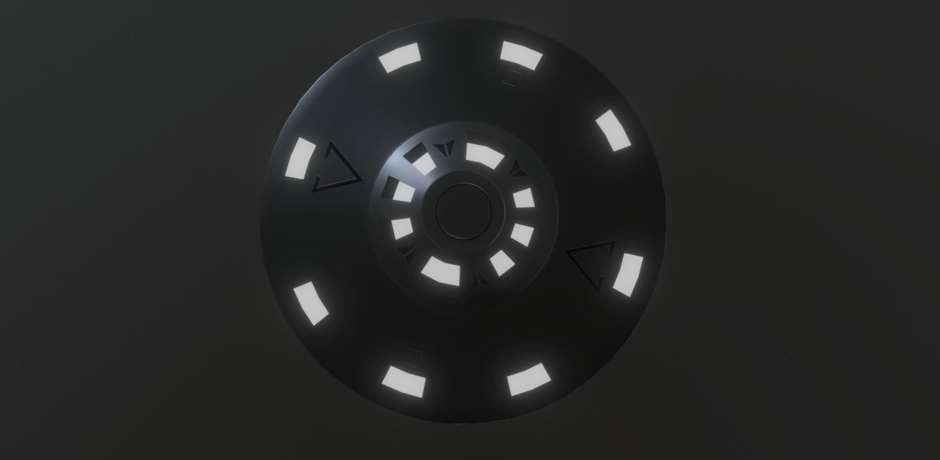 Alien Flying Saucer Low-poly 3D model_1