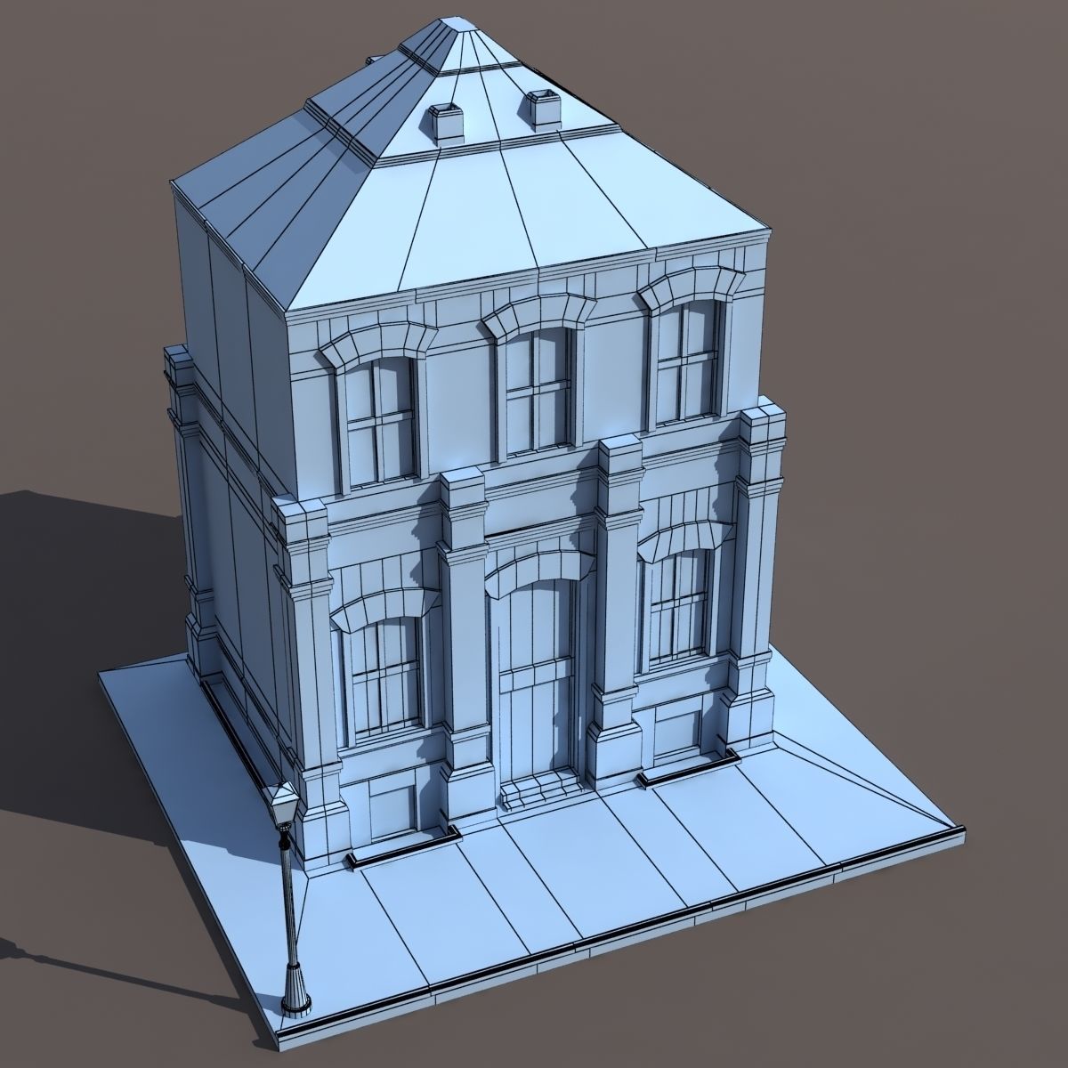 Building Facades BUNDLE2 Low-poly 3D model_36