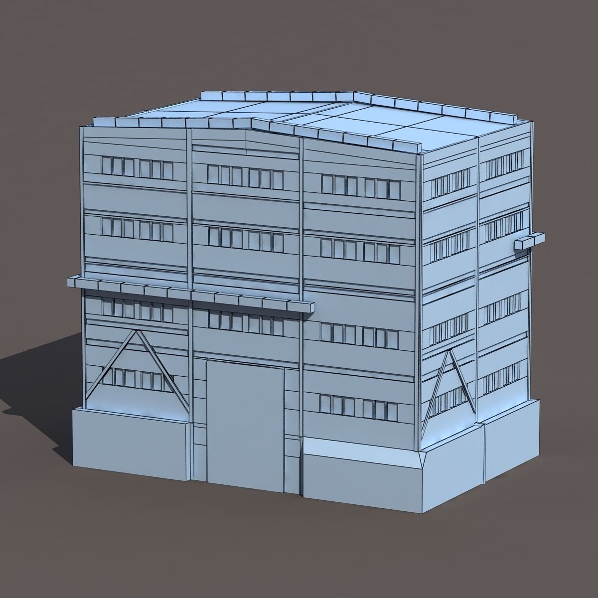 Building Facades BUNDLE2 Low-poly 3D model_35
