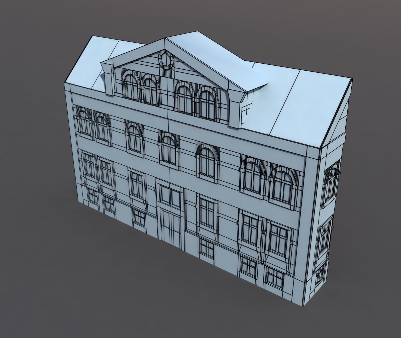 Building Facades BUNDLE2 Low-poly 3D model_18