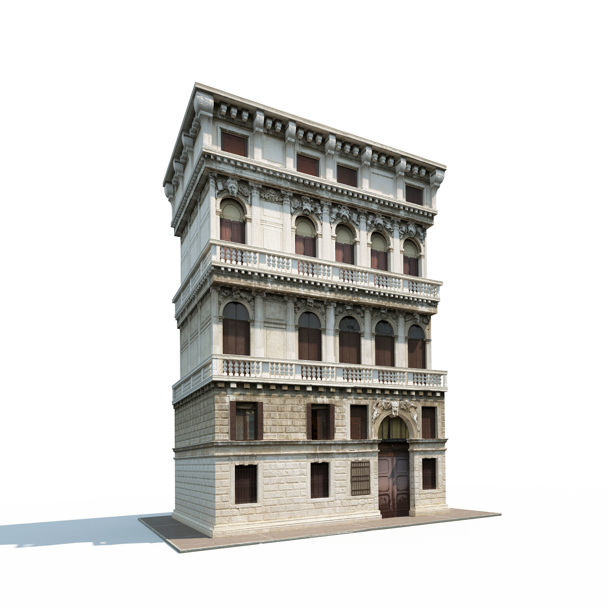 Building Facades BUNDLE2 Low-poly 3D model_14