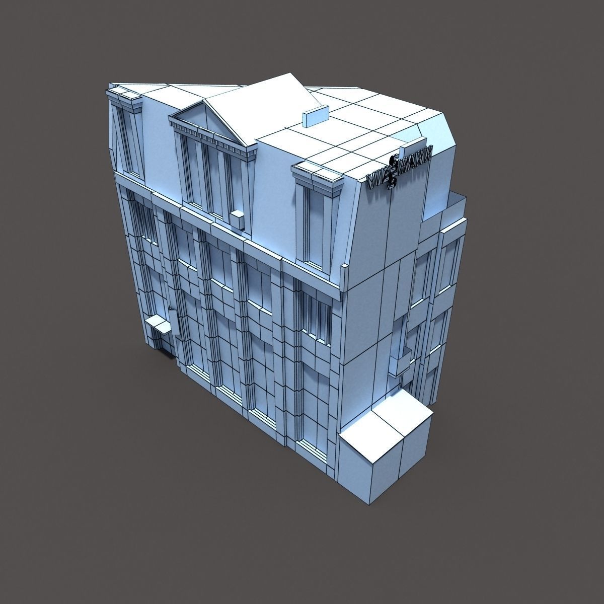 Building Facades BUNDLE2 Low-poly 3D model_33