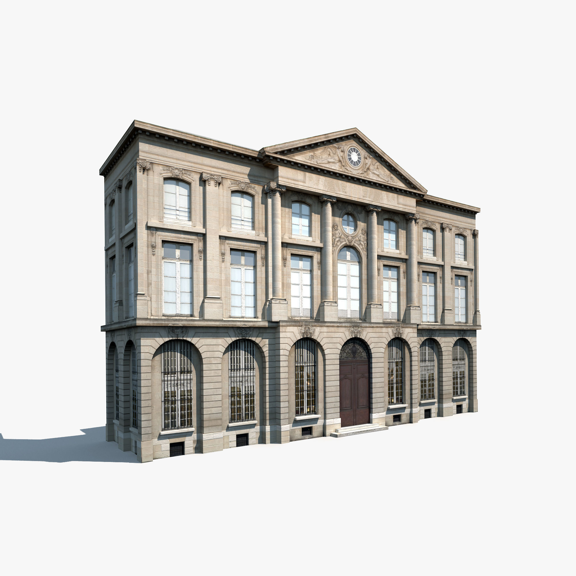 Building Facades BUNDLE2 Low-poly 3D model_1