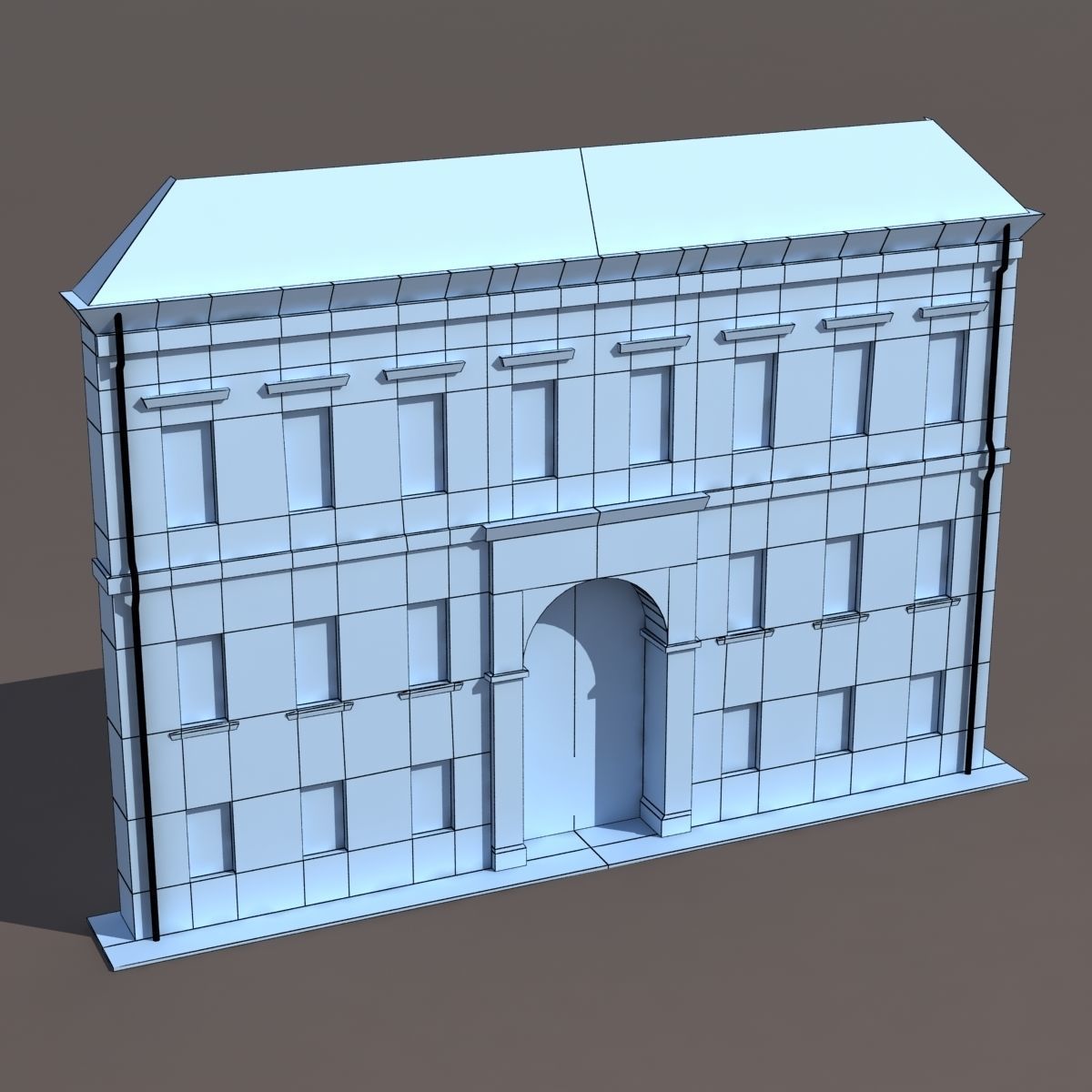 Building Facades BUNDLE2 Low-poly 3D model_28