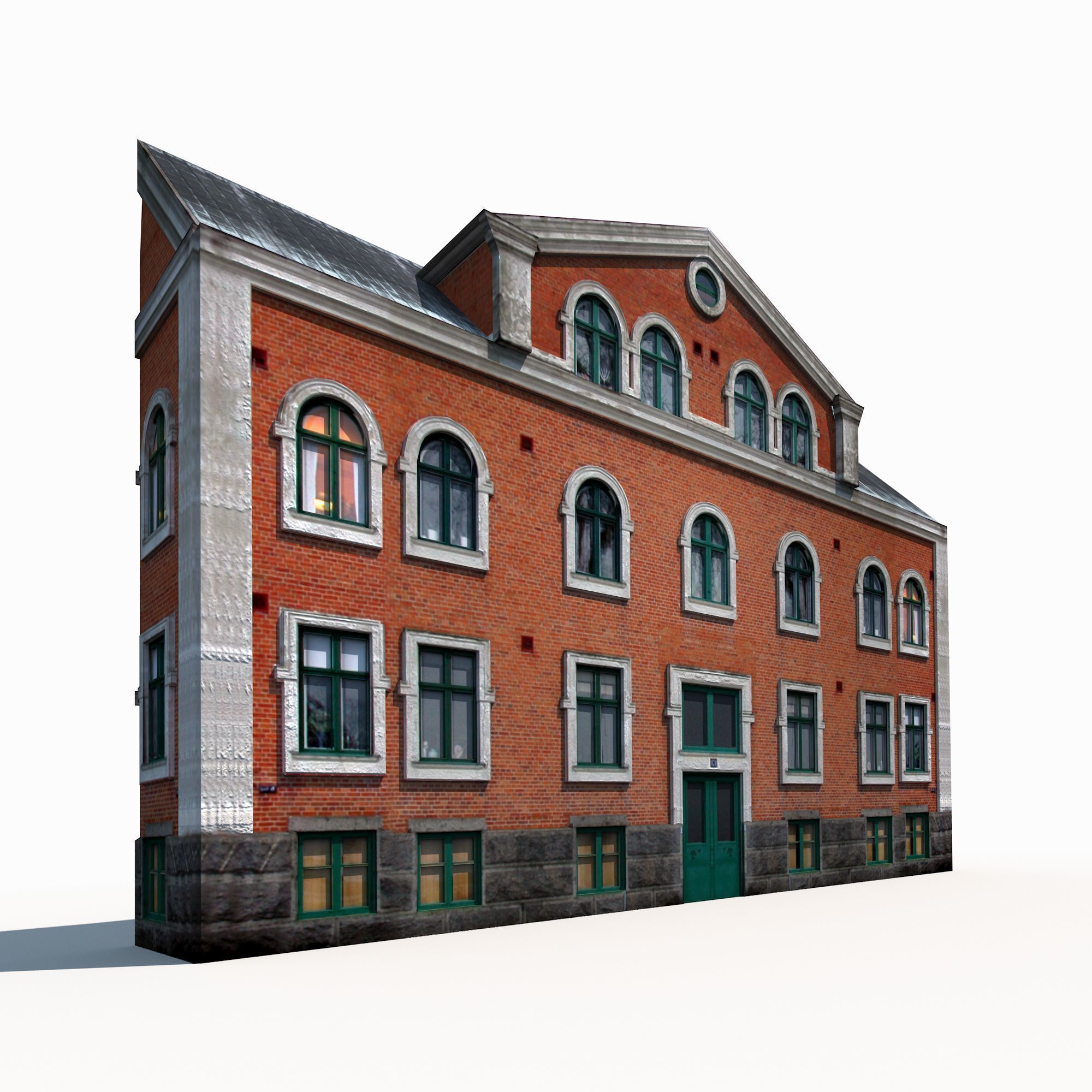 Building Facades BUNDLE2 Low-poly 3D model_2