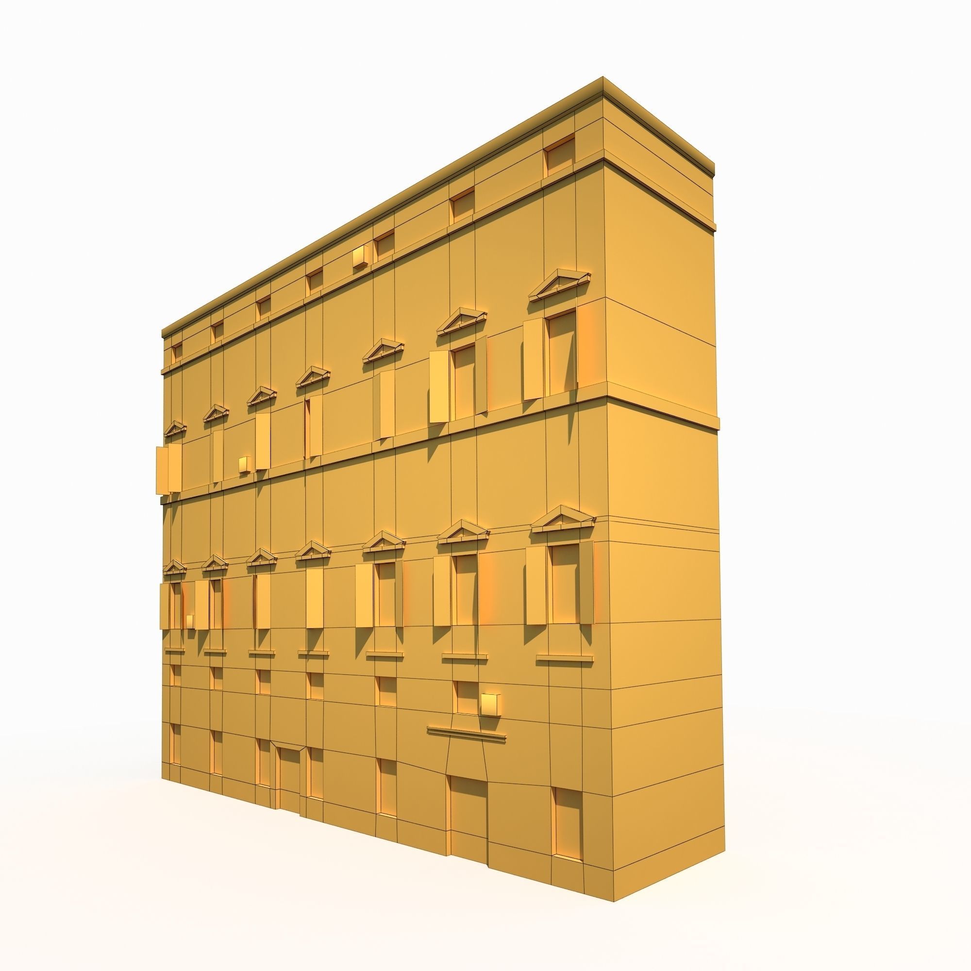Building Facades BUNDLE2 Low-poly 3D model_31