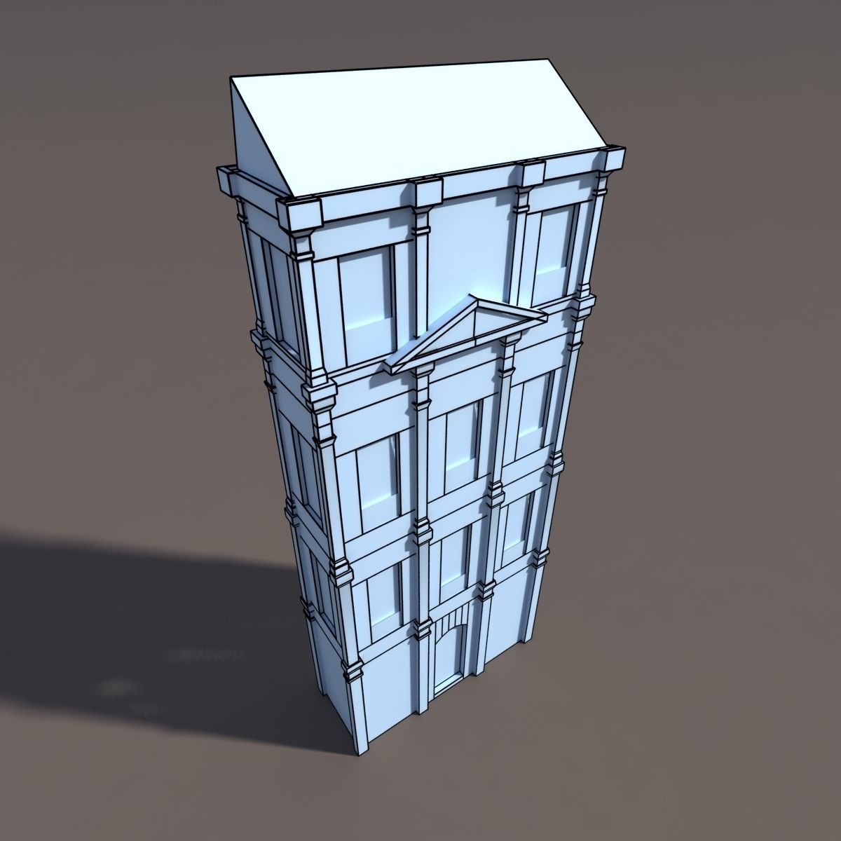 Building Facades BUNDLE2 Low-poly 3D model_26
