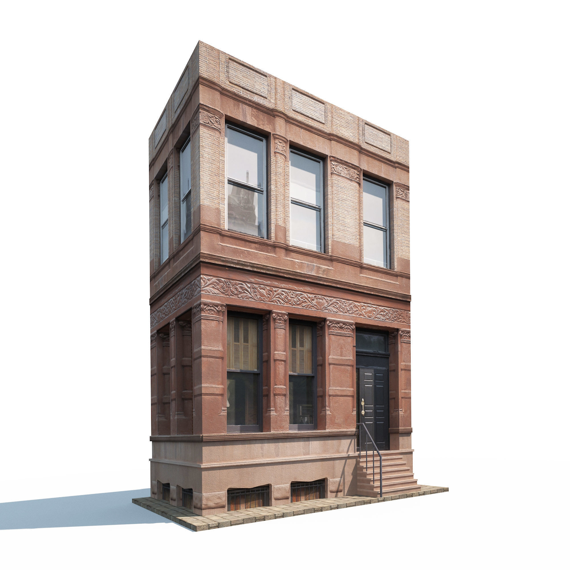 Building Facades BUNDLE2 Low-poly 3D model_12