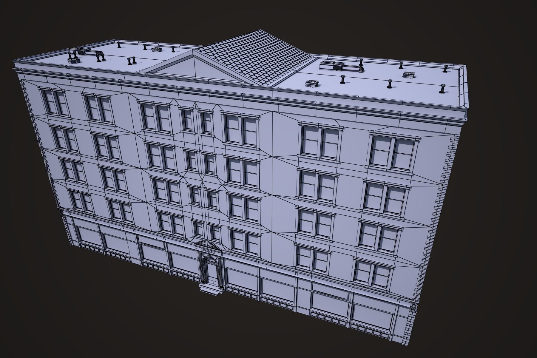 Building Facades BUNDLE2 Low-poly 3D model_34