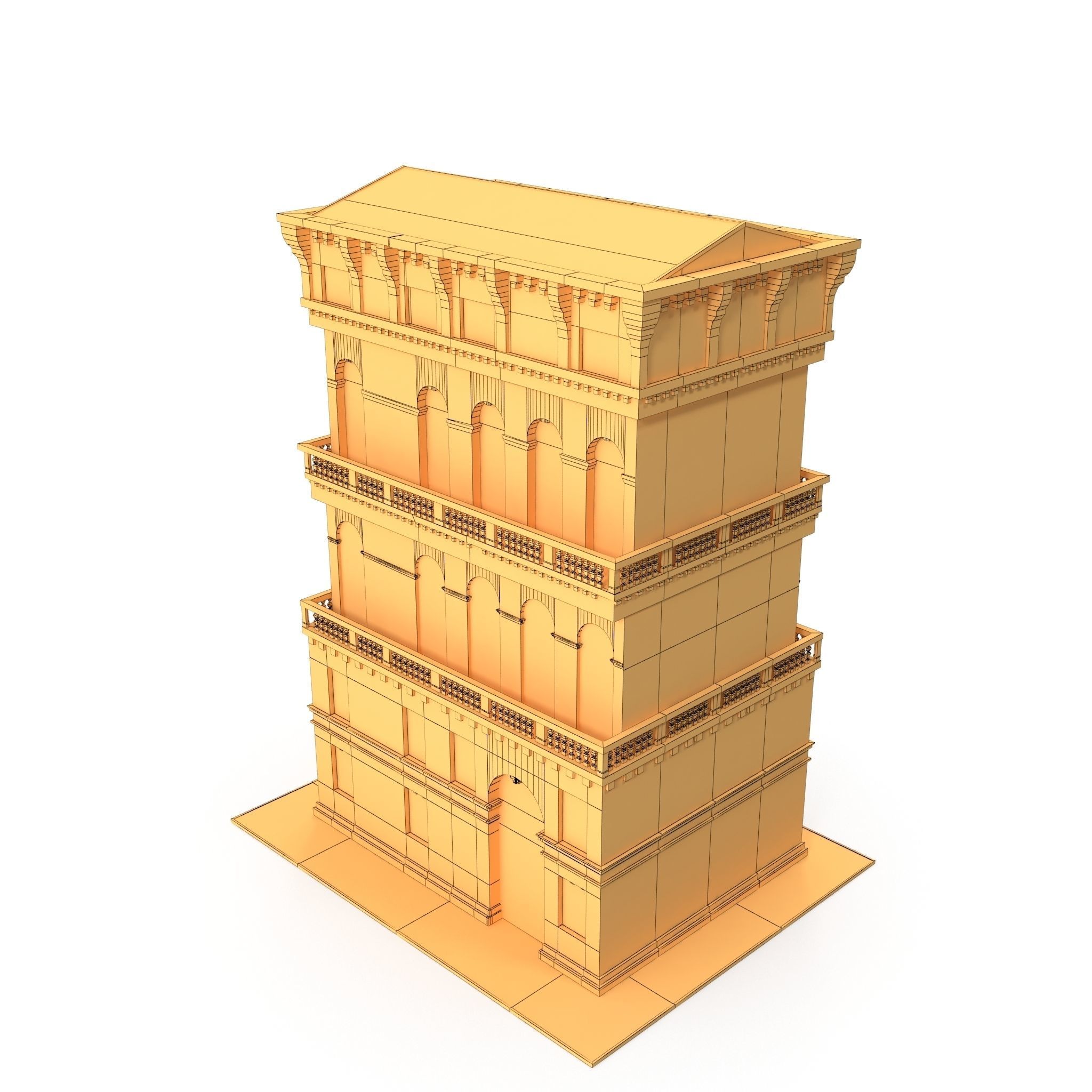 Building Facades BUNDLE2 Low-poly 3D model_22